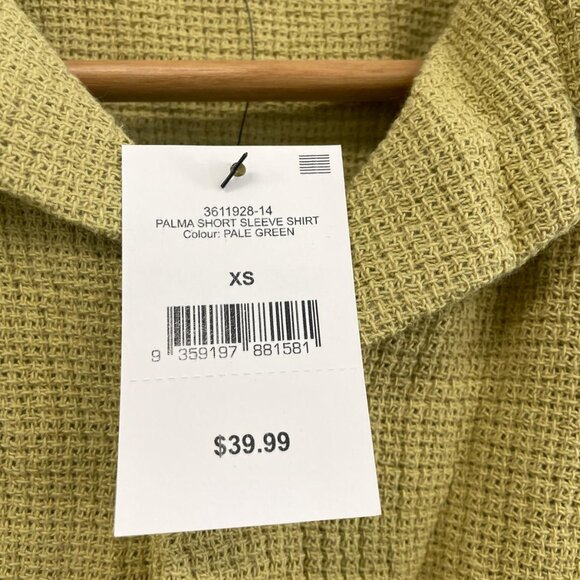 NWT - Cotton on Palma Short Sleeve Shir, Pale Green - XS - Picture 12 of 12
